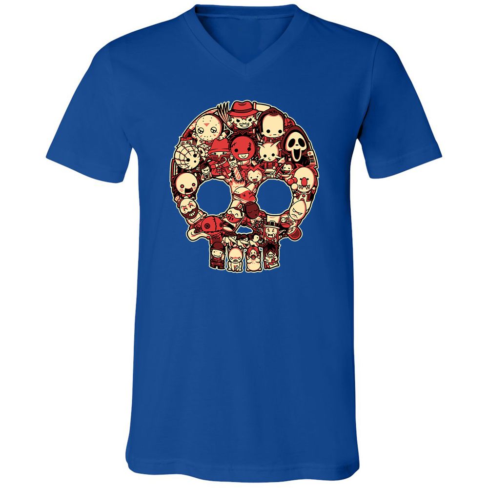 Unisex V-Neck T-Shirt - 6VQZRNGW - True Royal - 4