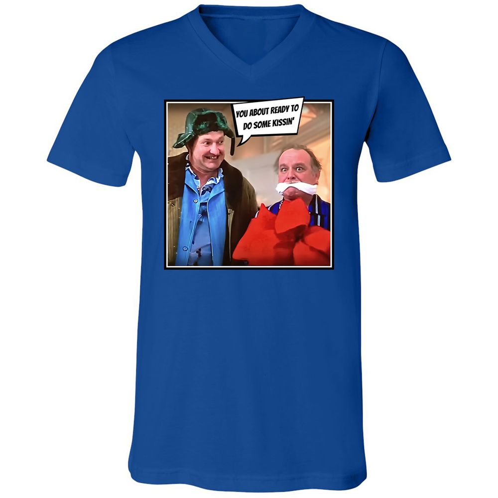 Unisex V-Neck T-Shirt - 2USEWRSD - True Royal - 4