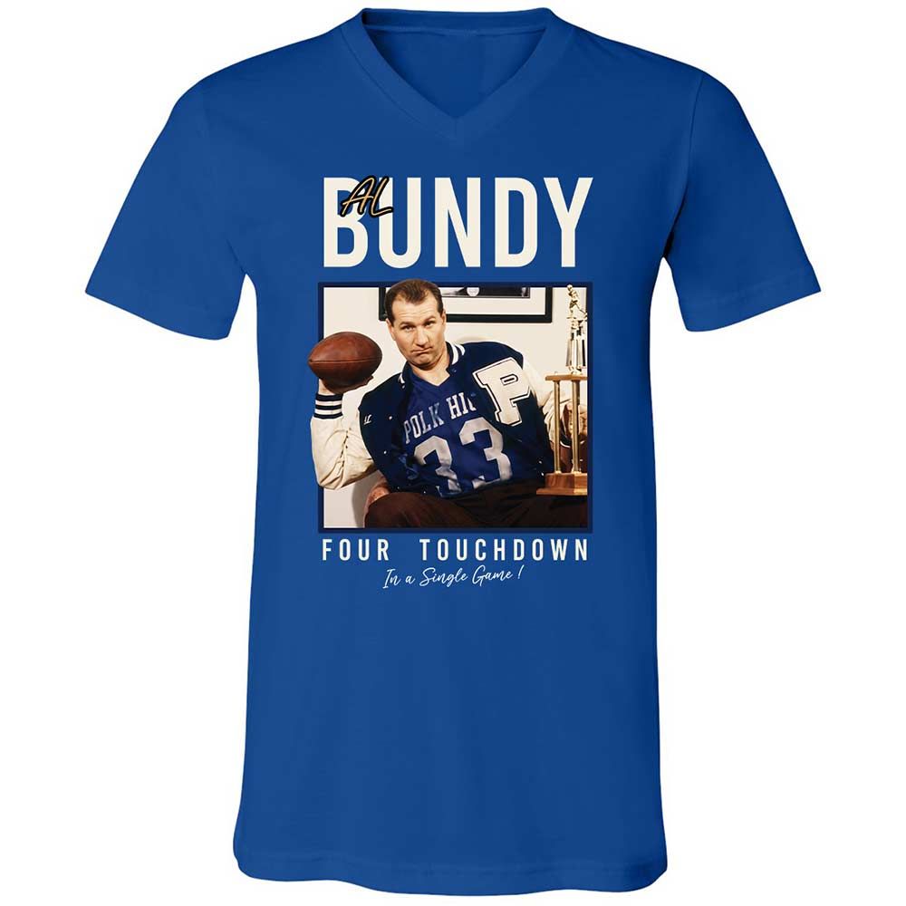 Unisex V-Neck T-Shirt - 285UR1SQ - True Royal - 4