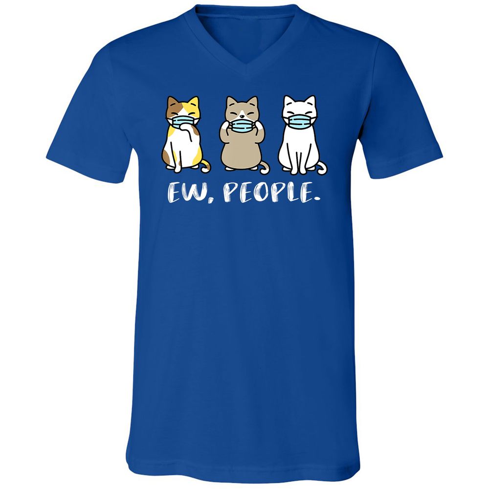 Unisex V-Neck T-Shirt - PP827DGJ - True Royal - 4