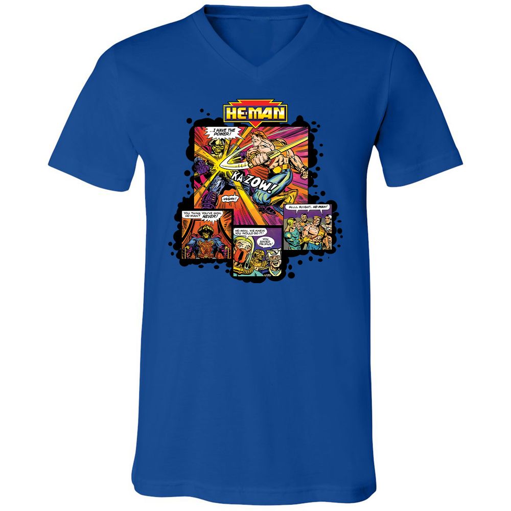 Unisex V-Neck T-Shirt - NCRB7UHX - True Royal - 4