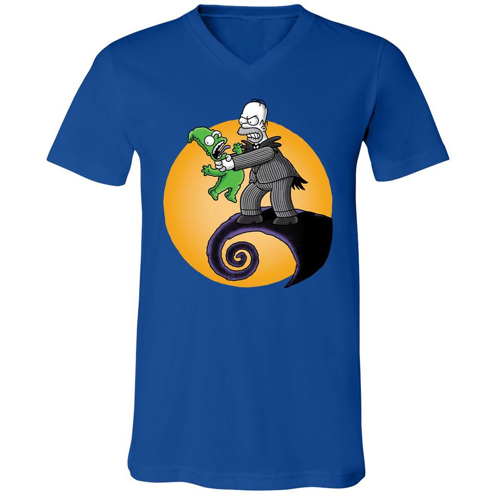 Unisex V-Neck T-Shirt - ZKTMZ4YA - True Royal - 4