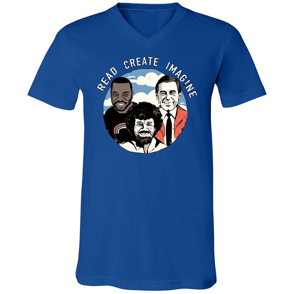 Unisex V-Neck T-Shirt - ERR3GQR3 - True Royal - 4