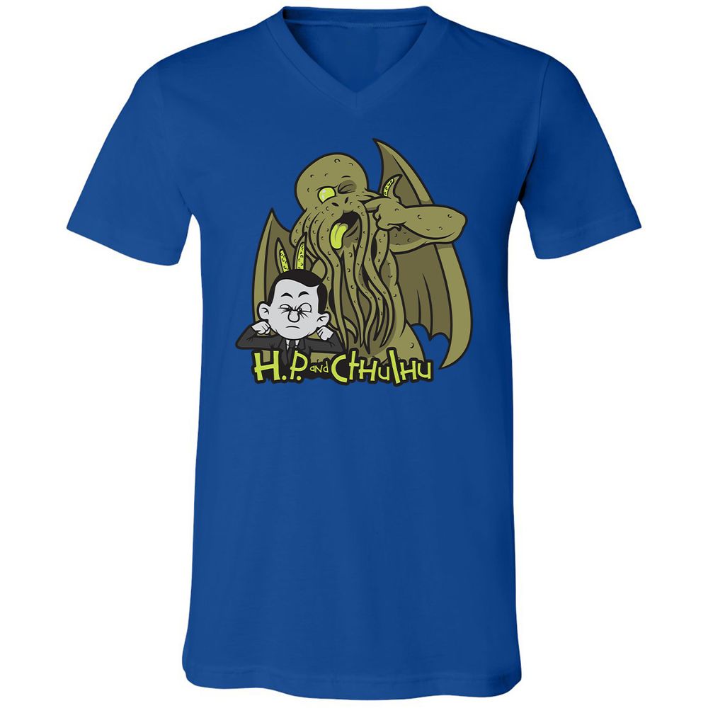 Unisex V-Neck T-Shirt - ES1C7PW3 - True Royal - 4