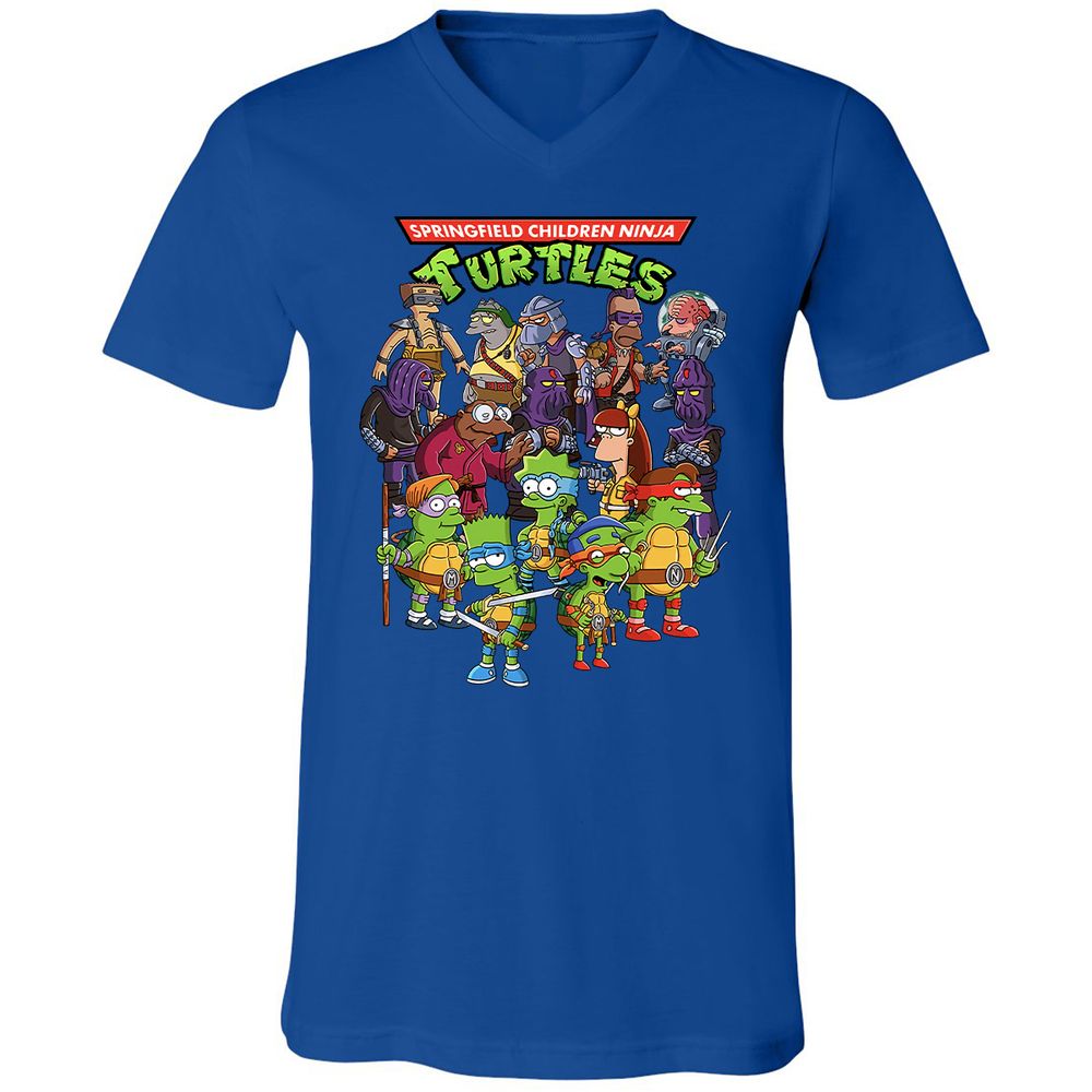 Unisex V-Neck T-Shirt - S466M8R5 - True Royal - 4