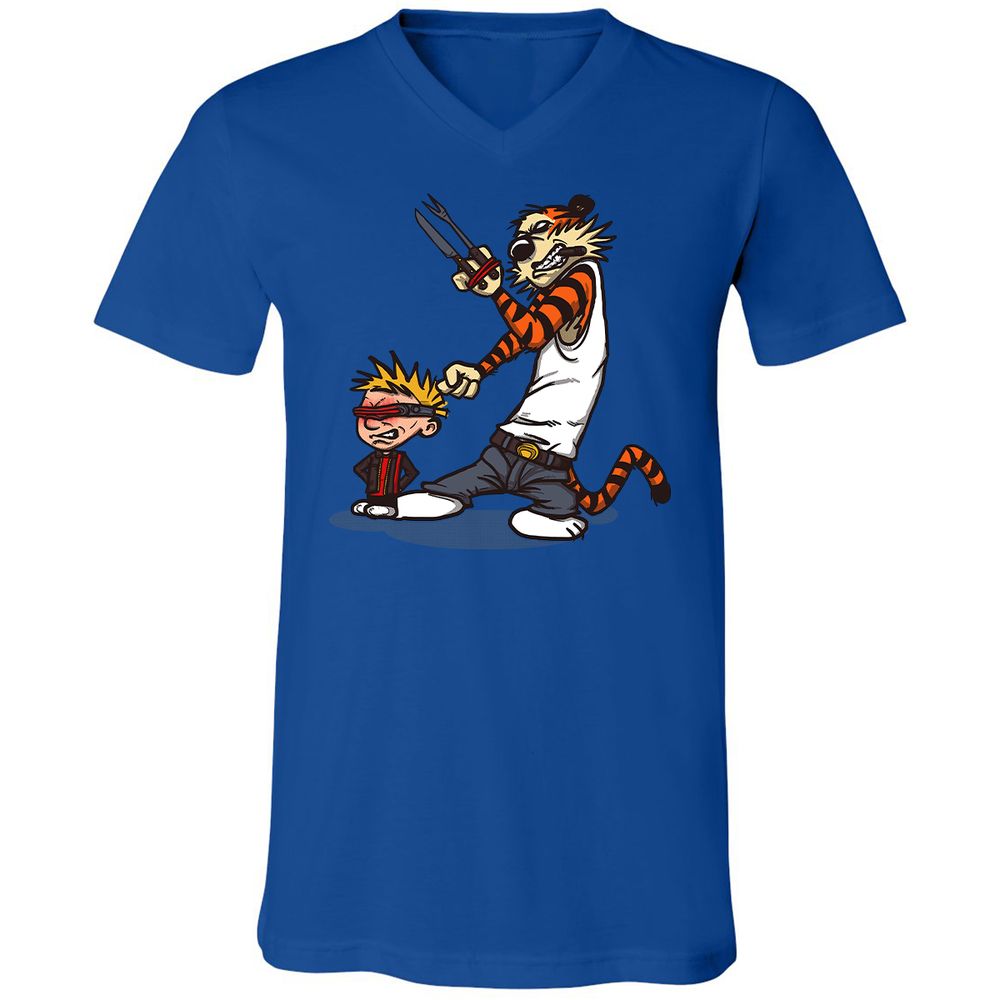 Unisex V-Neck T-Shirt - RN1JW1YU - True Royal - 4