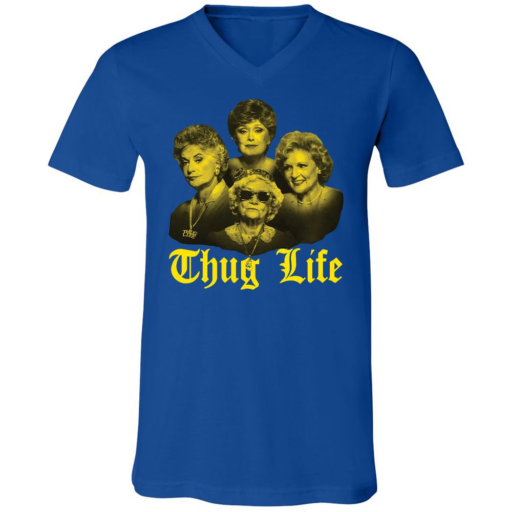 Unisex V-Neck T-Shirt - C59D8Y44 - True Royal - 4