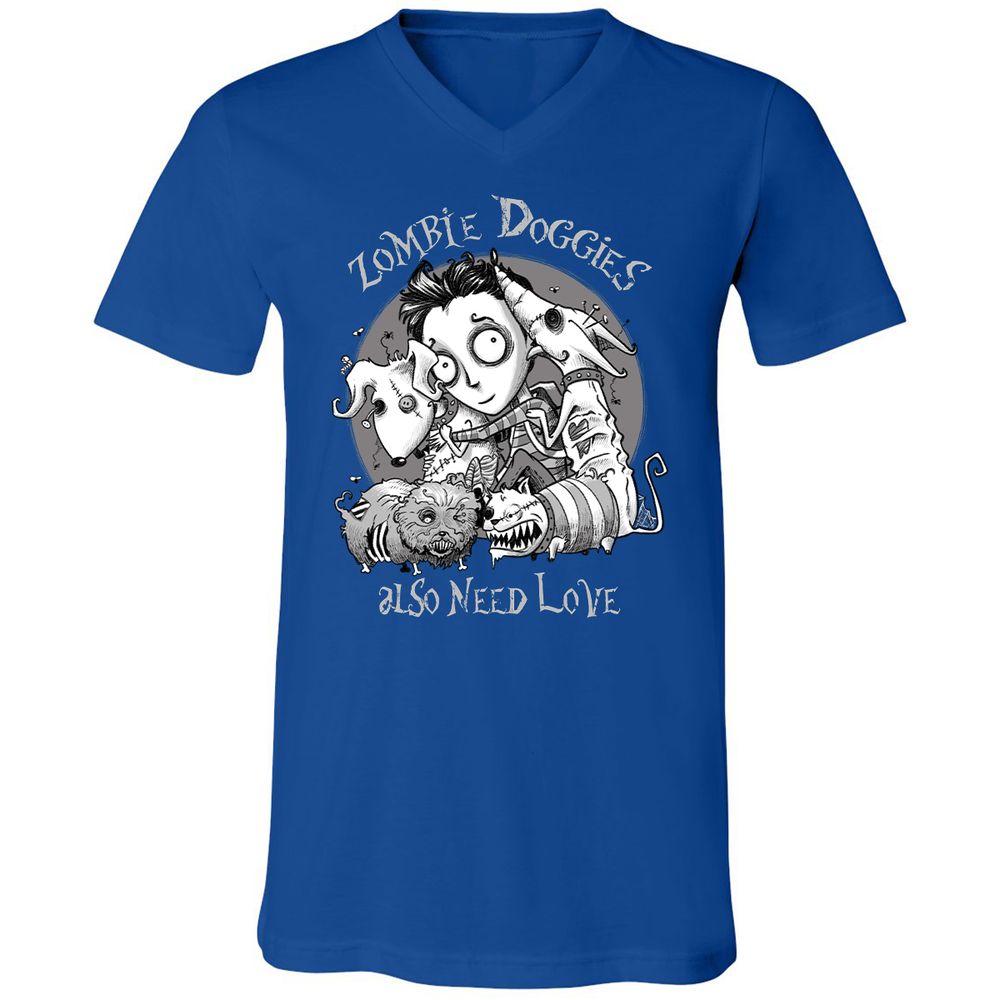 Unisex V-Neck T-Shirt - W2ARTKF4 - True Royal - 4