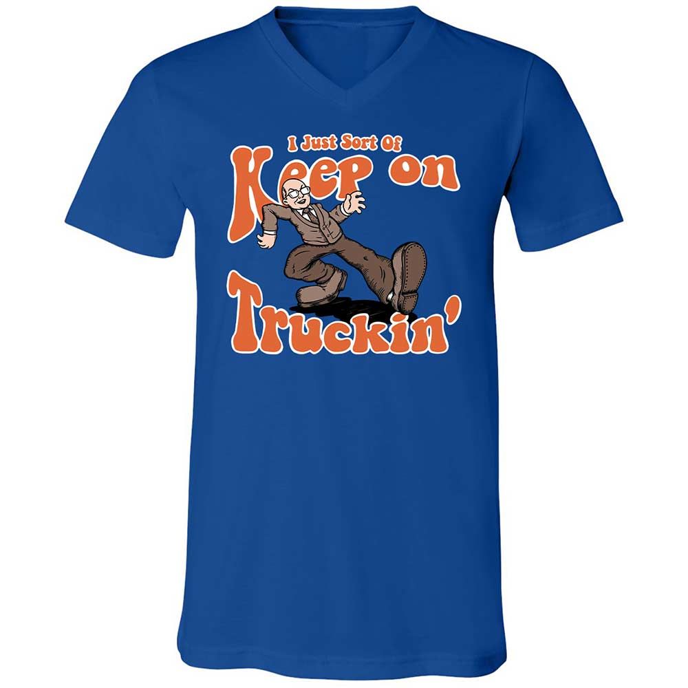 Unisex V-Neck T-Shirt - L2J1JGWF - True Royal - 4