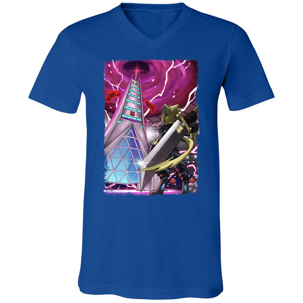 Unisex V-Neck T-Shirt - GHU5VJ1E - True Royal - 4