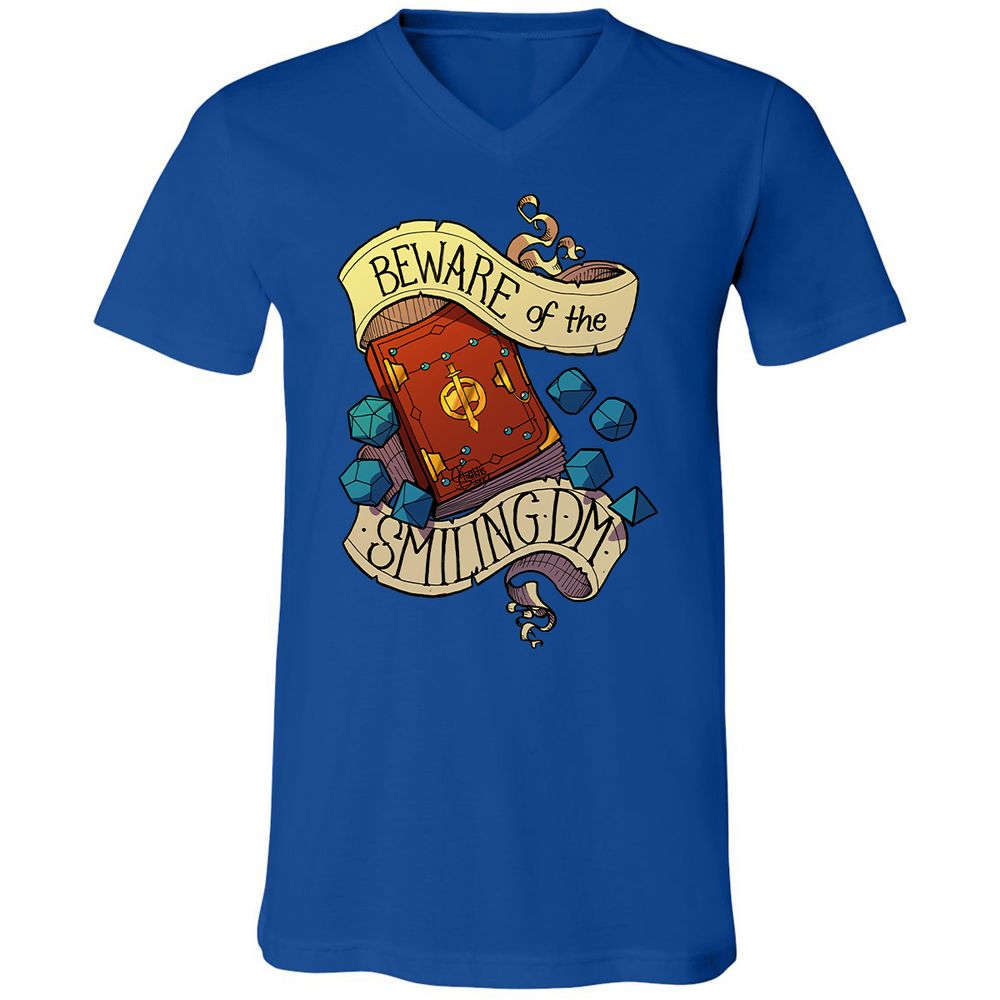 Unisex V-Neck T-Shirt - EFMTYBN7 - True Royal - 4