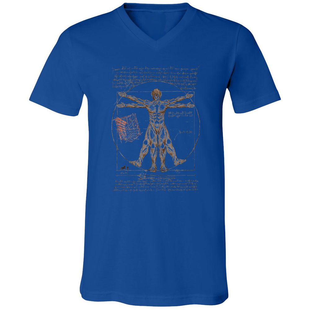 Unisex V-Neck T-Shirt - ZA66T4YB - True Royal - 4