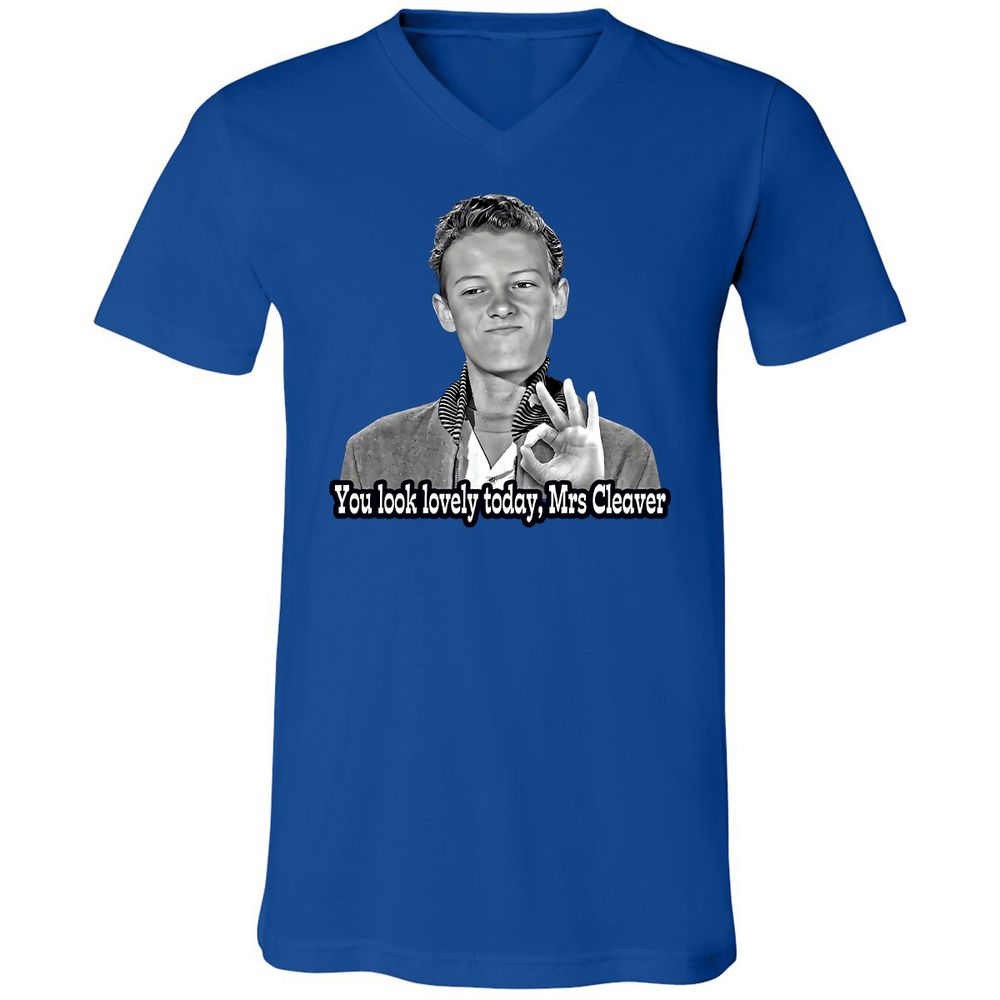 Unisex V-Neck T-Shirt - 7UPFK19S - True Royal - 4