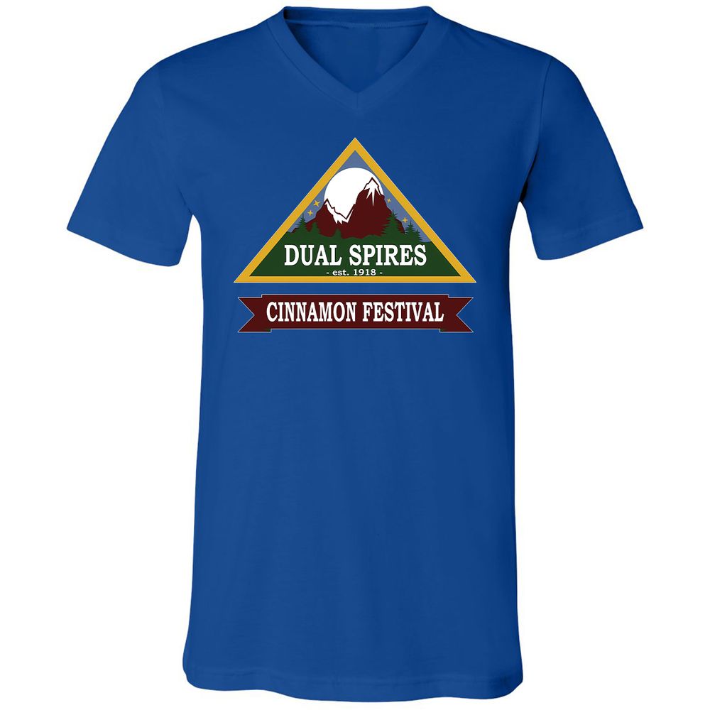 Unisex V-Neck T-Shirt - KAP7CHR7 - True Royal - 4