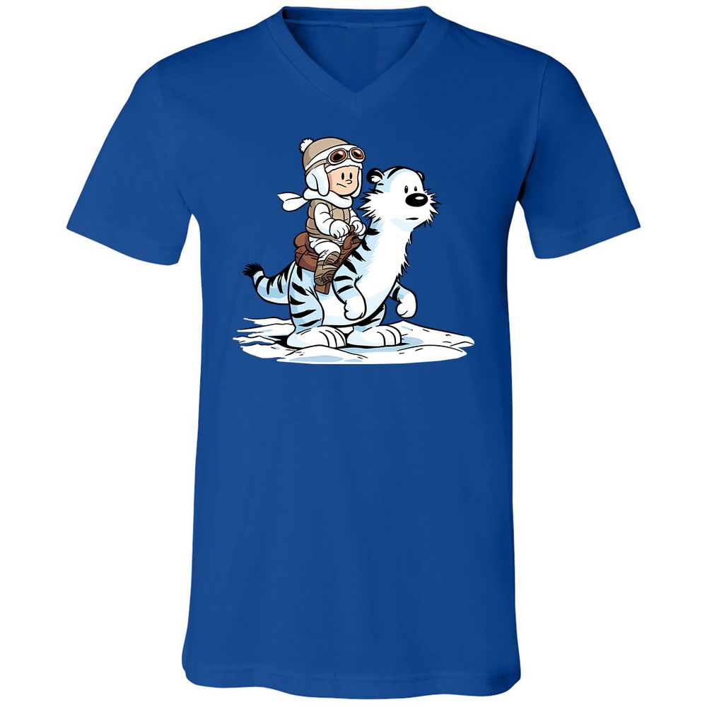 Unisex V-Neck T-Shirt - N8QLFK5G - True Royal - 4