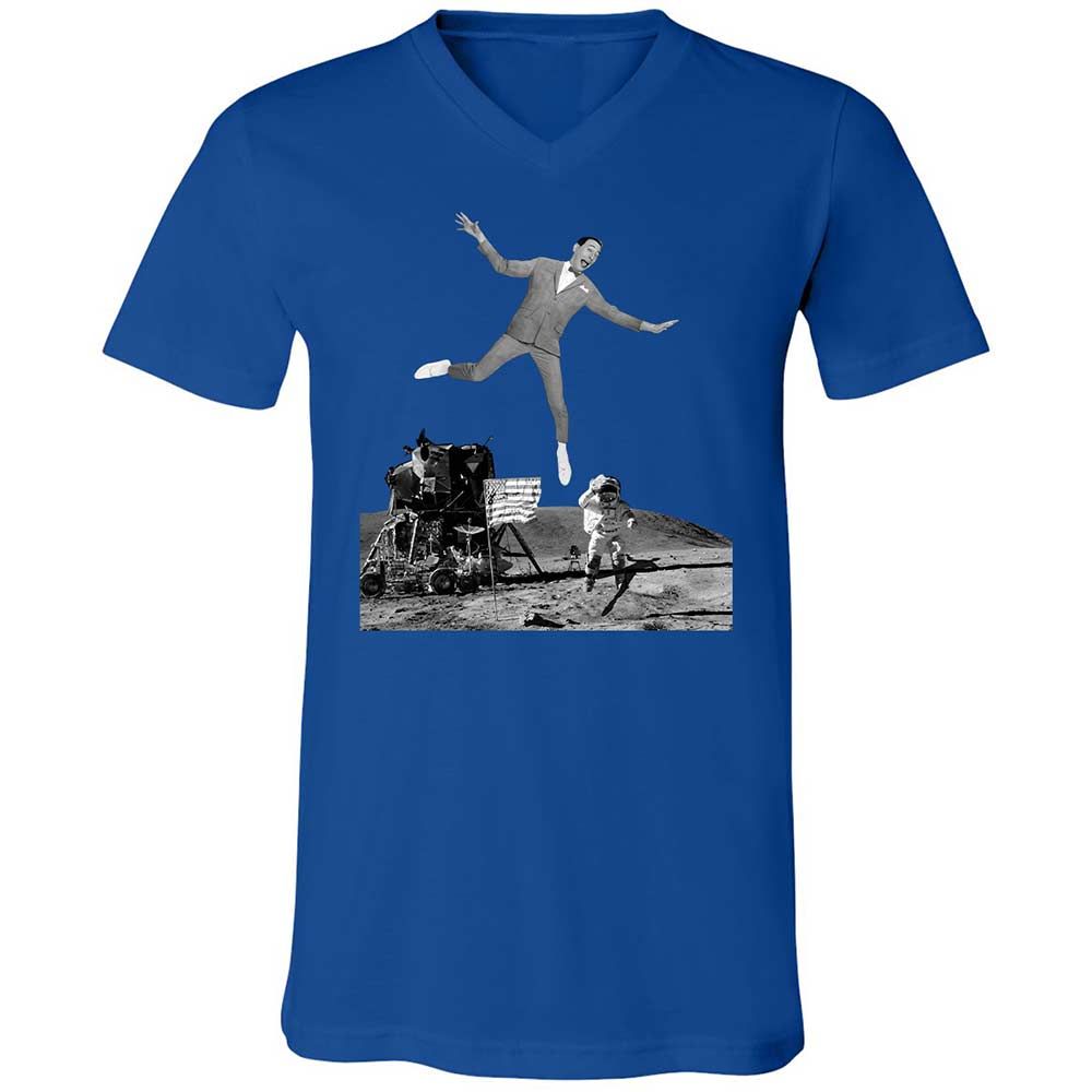 Unisex V-Neck T-Shirt - B3YWWST6 - True Royal - 4