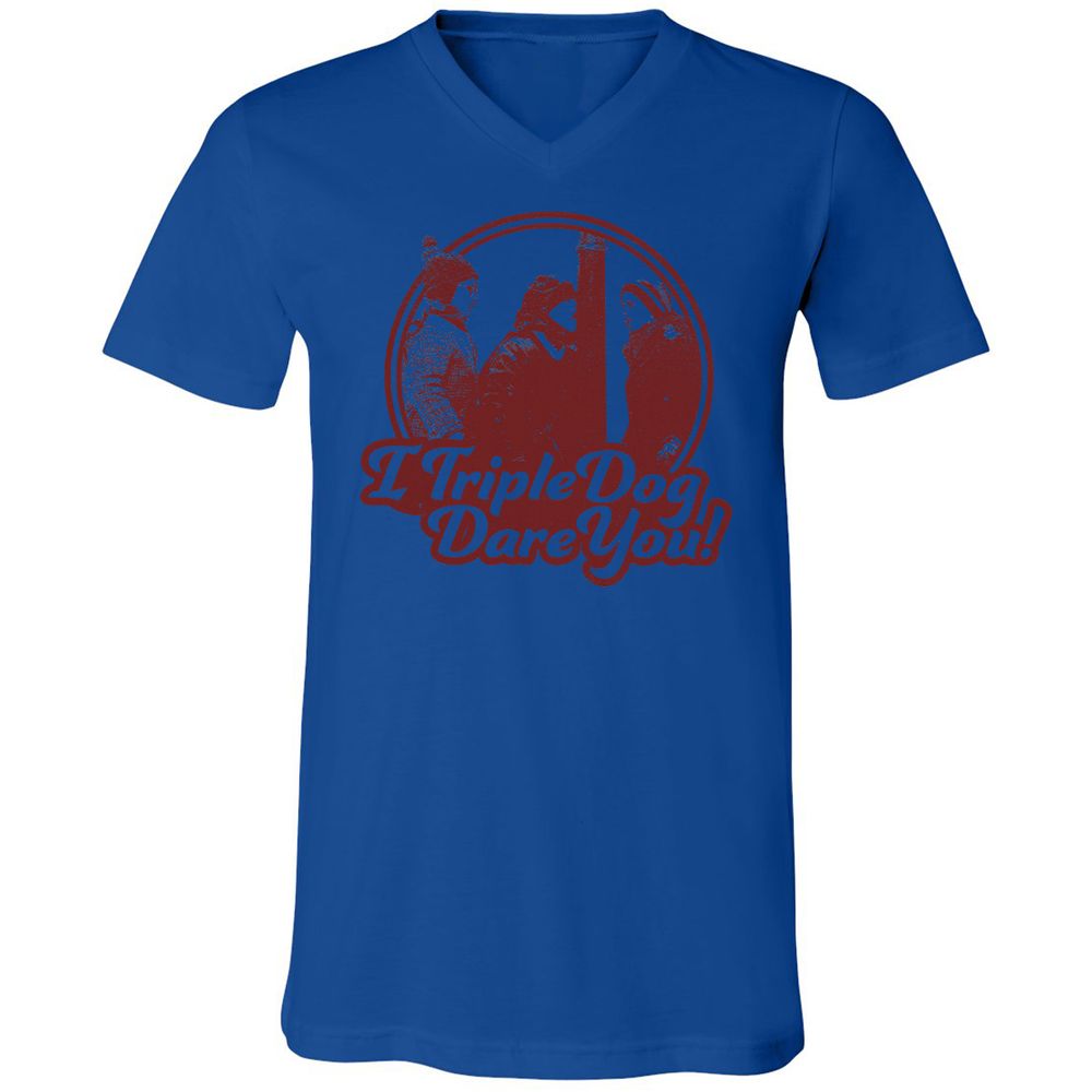 Unisex V-Neck T-Shirt - CAM4X1CL - True Royal - 4