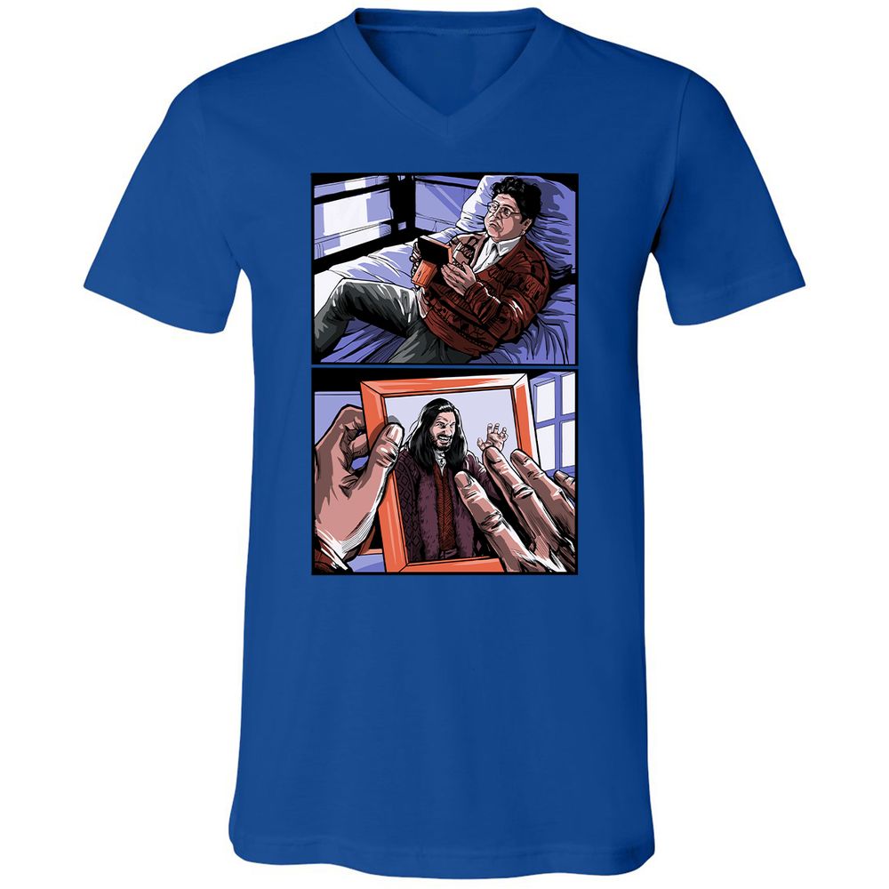 Unisex V-Neck T-Shirt - S8UEUXR5 - True Royal - 4