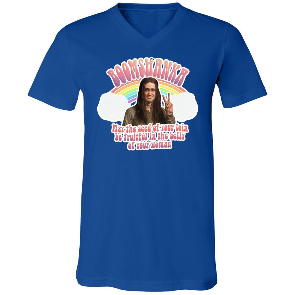 Unisex V-Neck T-Shirt - QANN7MK3 - True Royal - 4