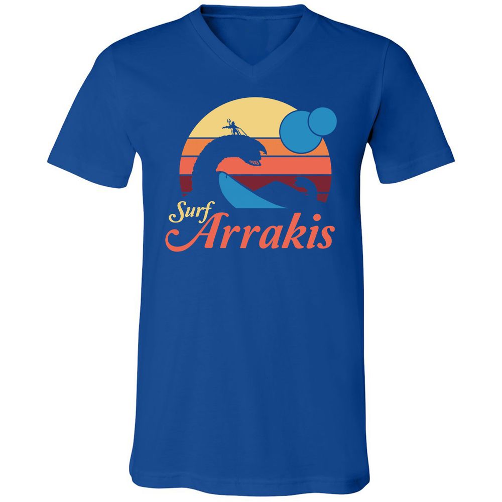 Unisex V-Neck T-Shirt - CBK8395W - True Royal - 4