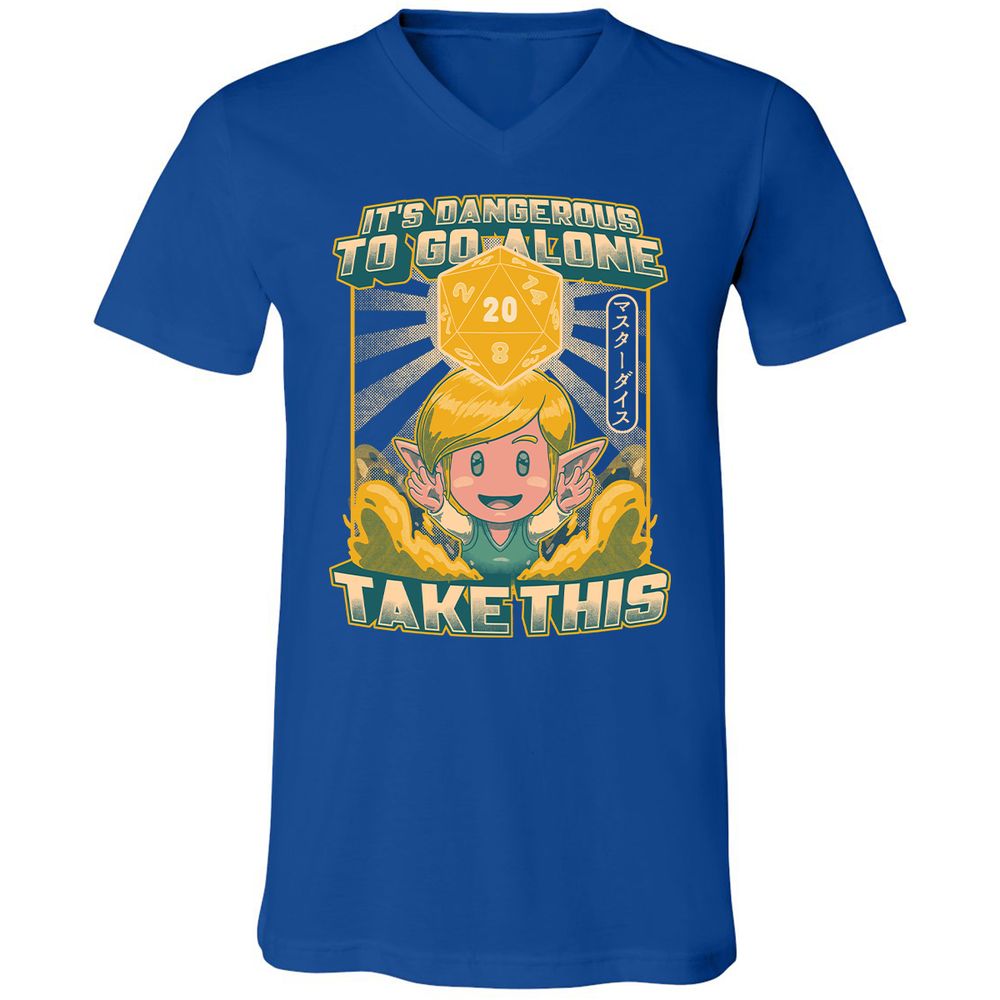 Unisex V-Neck T-Shirt - 8BF4HHJ8 - True Royal - 4
