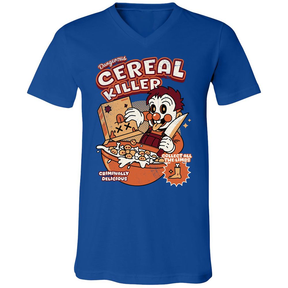 Unisex V-Neck T-Shirt - 7K6KNX7Q - True Royal - 4