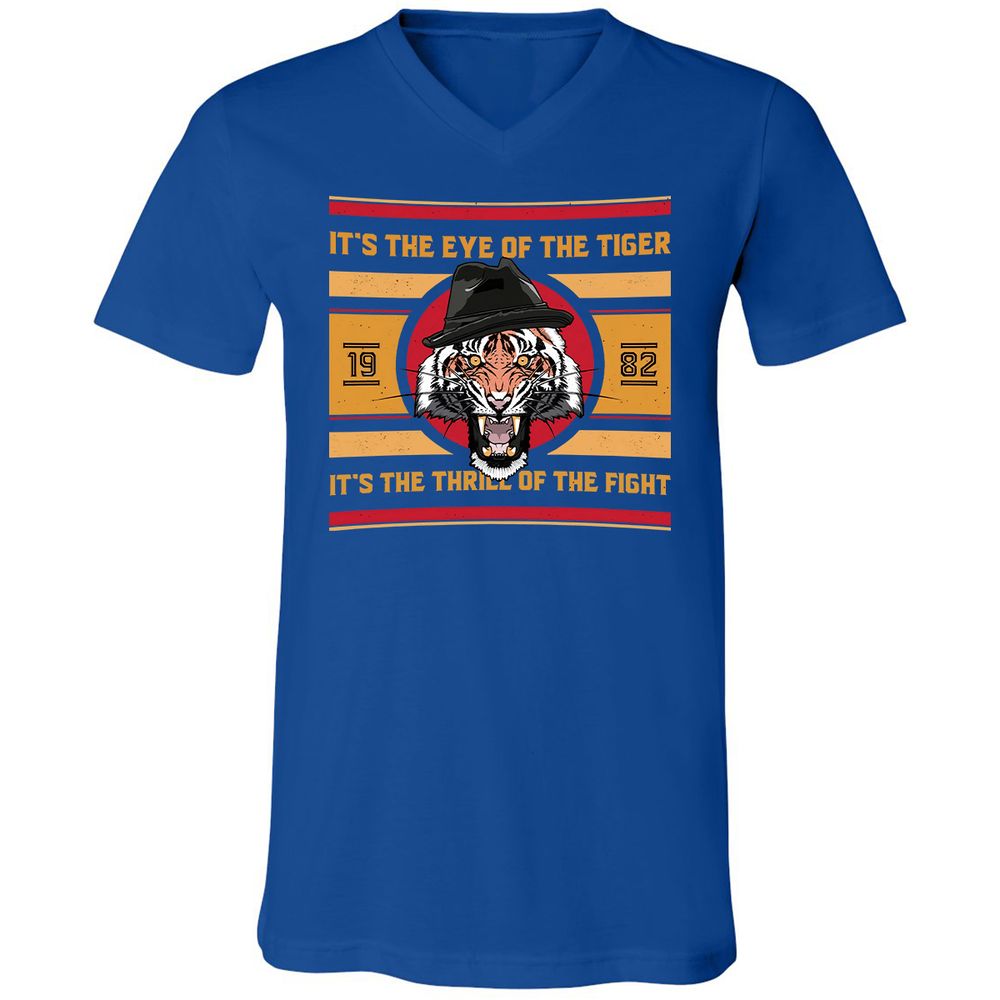 Unisex V-Neck T-Shirt - SRG7D2ZH - True Royal - 4