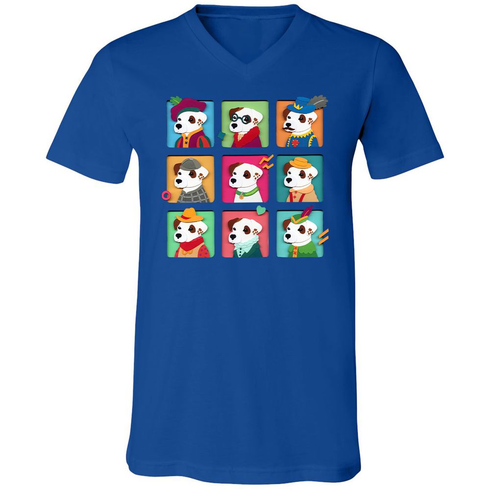 Unisex V-Neck T-Shirt - 6TJT3JP9 - True Royal - 4