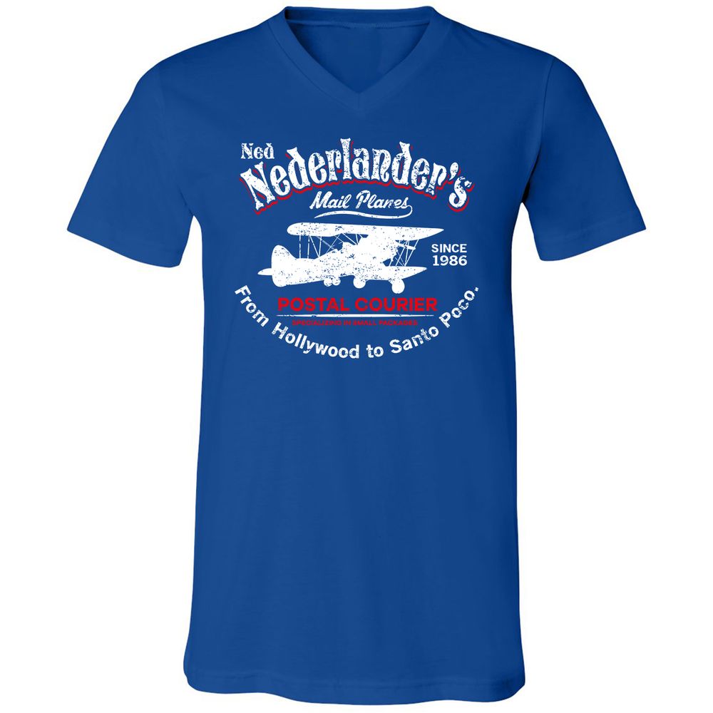 Unisex V-Neck T-Shirt - KGC3GPL1 - True Royal - 4