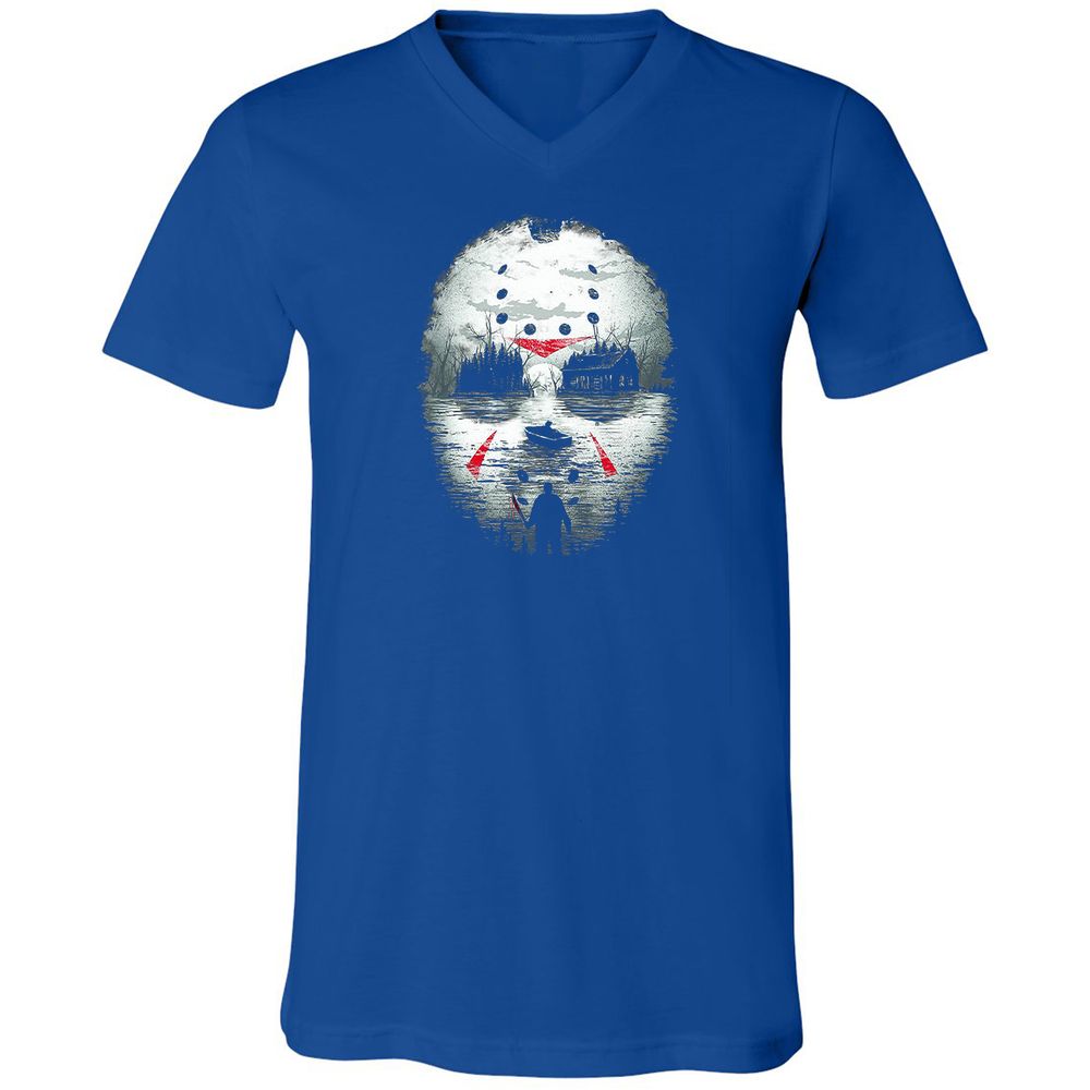 Unisex V-Neck T-Shirt - LRBYUR2A - True Royal - 4