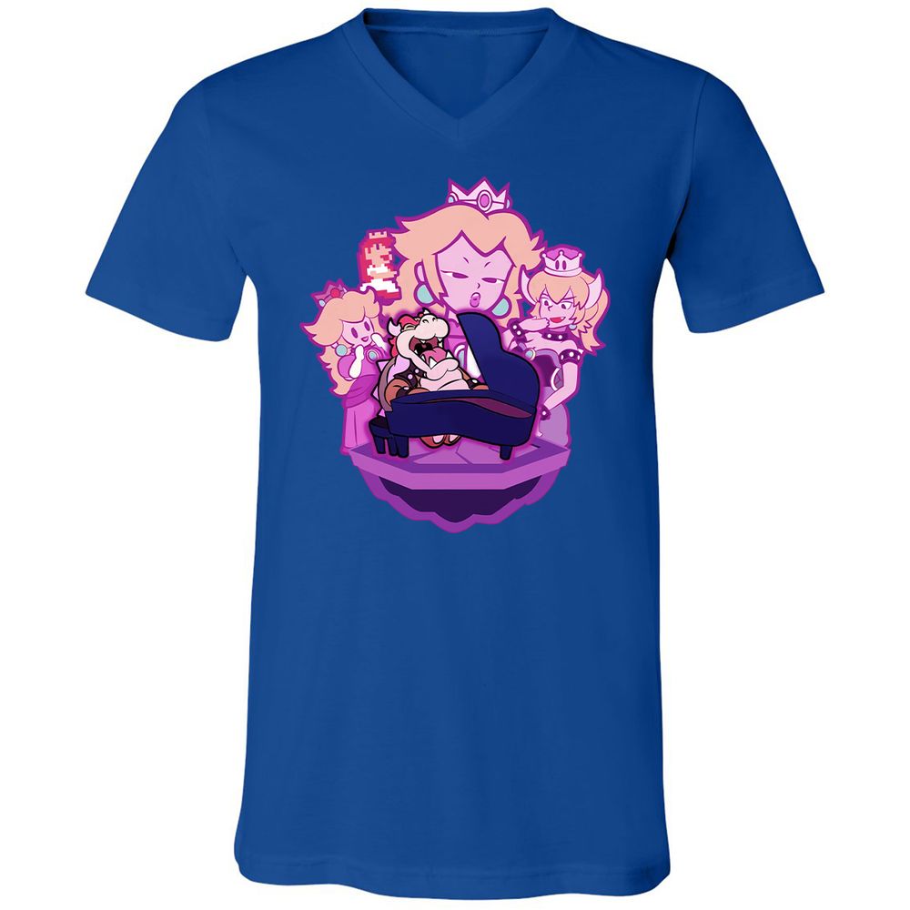 Unisex V-Neck T-Shirt - 1PBRJDFS - True Royal - 4