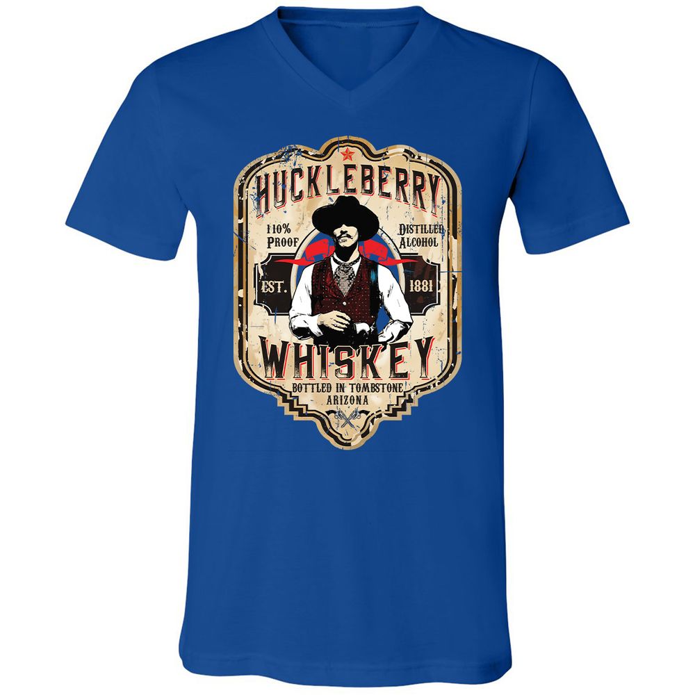 Unisex V-Neck T-Shirt - 2D9RNFH2 - True Royal - 4