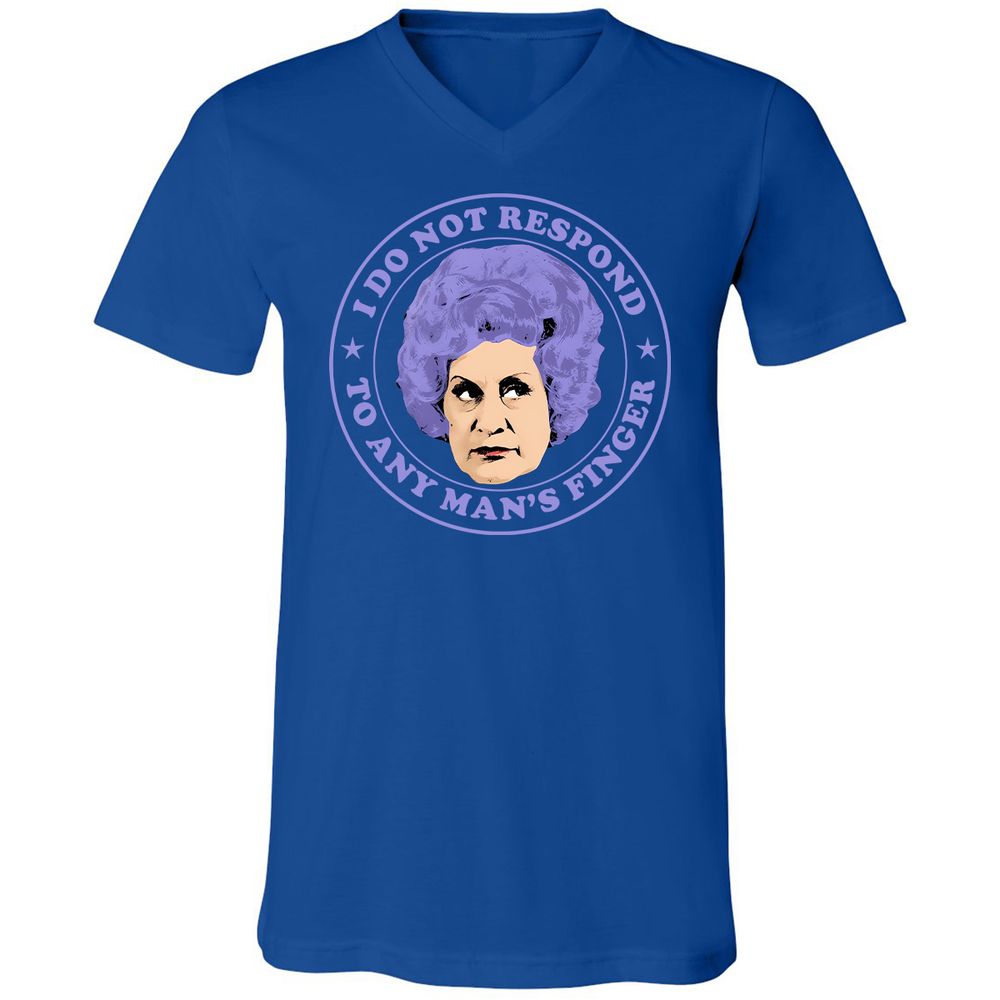 Unisex V-Neck T-Shirt - QJ1TWGS5 - True Royal - 4