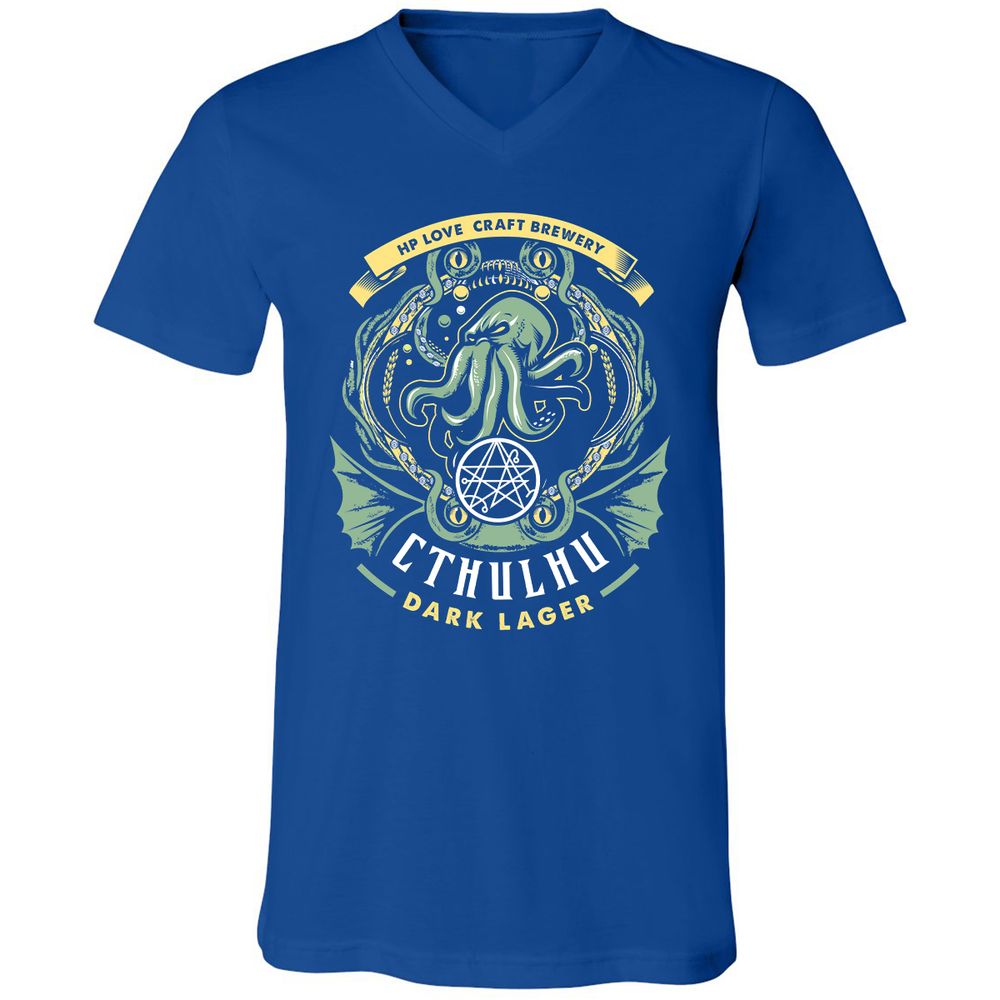 Unisex V-Neck T-Shirt - WTNN8CLH - True Royal - 4