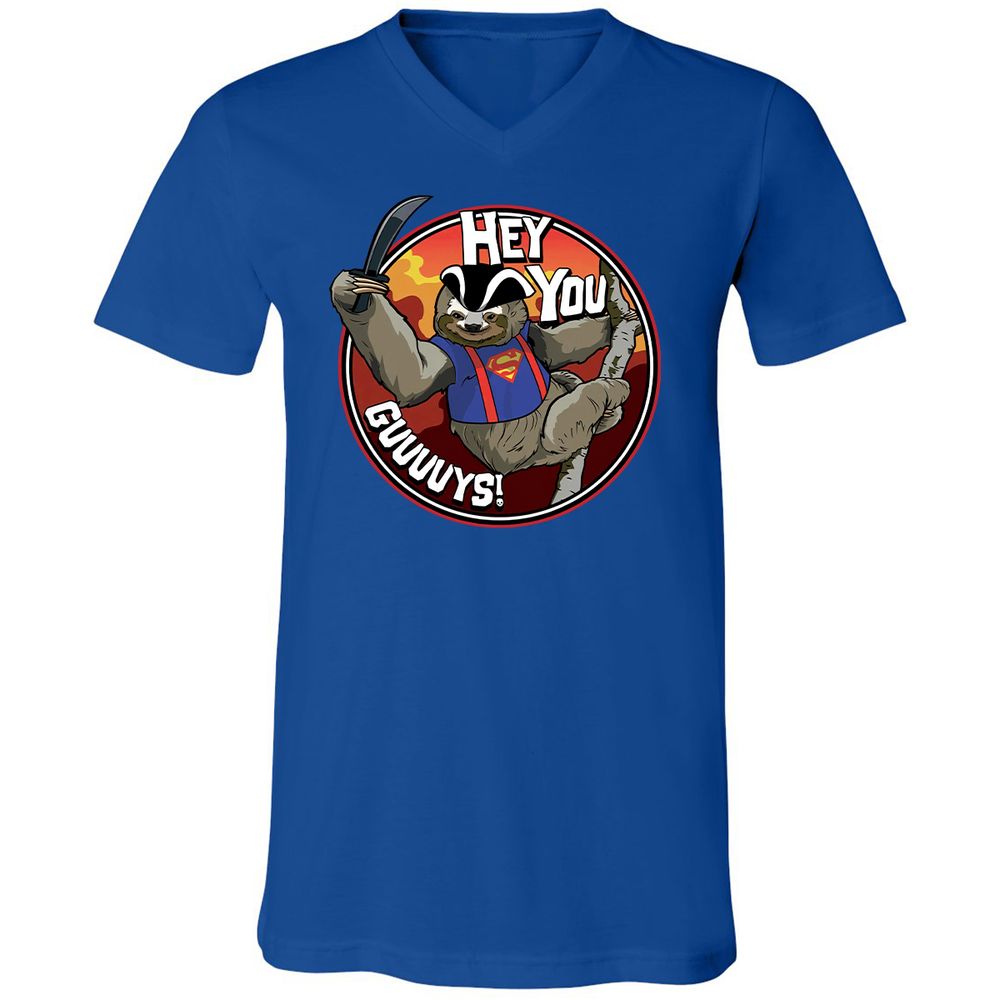 Unisex V-Neck T-Shirt - N3GXF7AU - True Royal - 4