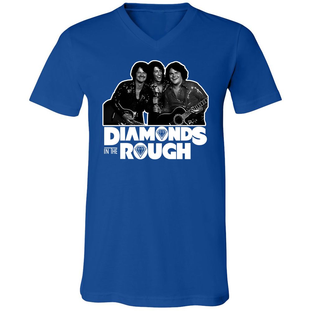 Unisex V-Neck T-Shirt - ZE7E2WJS - True Royal - 4