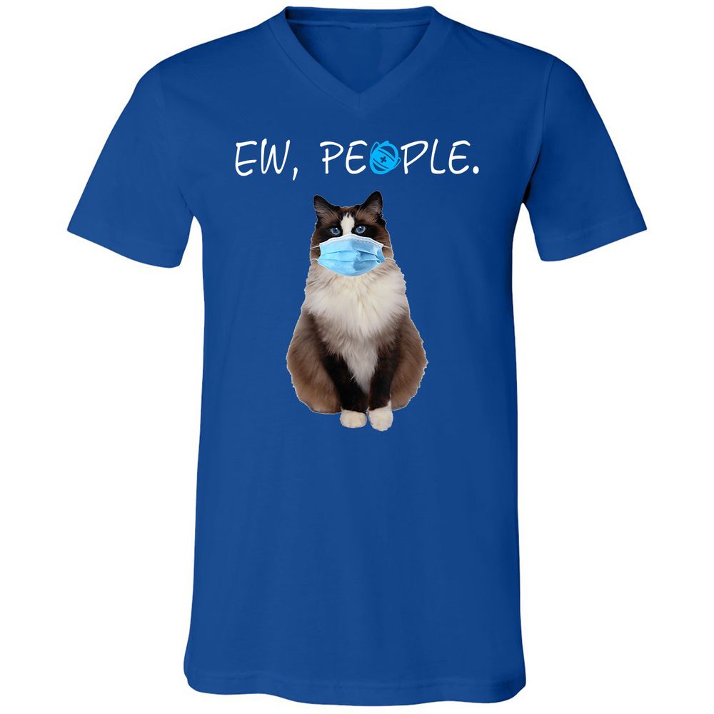 Unisex V-Neck T-Shirt - R6KT45V3 - True Royal - 4