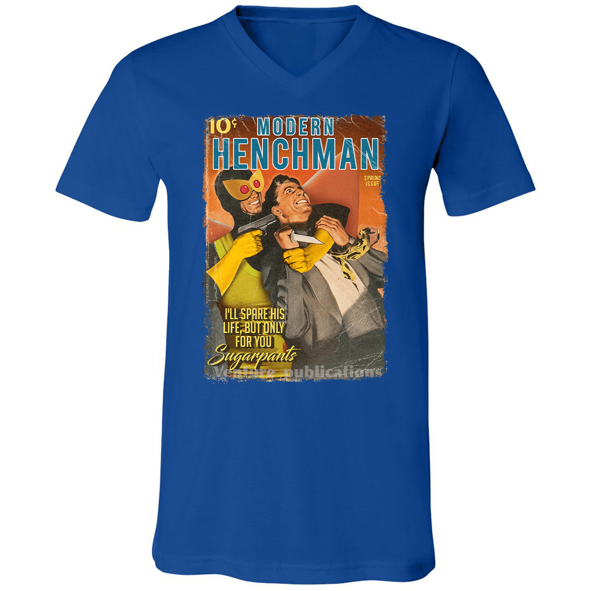 Unisex V-Neck T-Shirt - H5RFJCXN - True Royal - 4