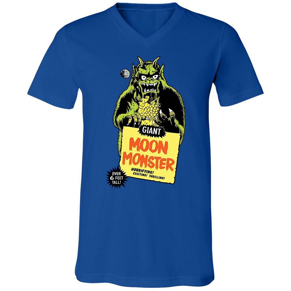 Unisex V-Neck T-Shirt - QU549D3W - True Royal - 4