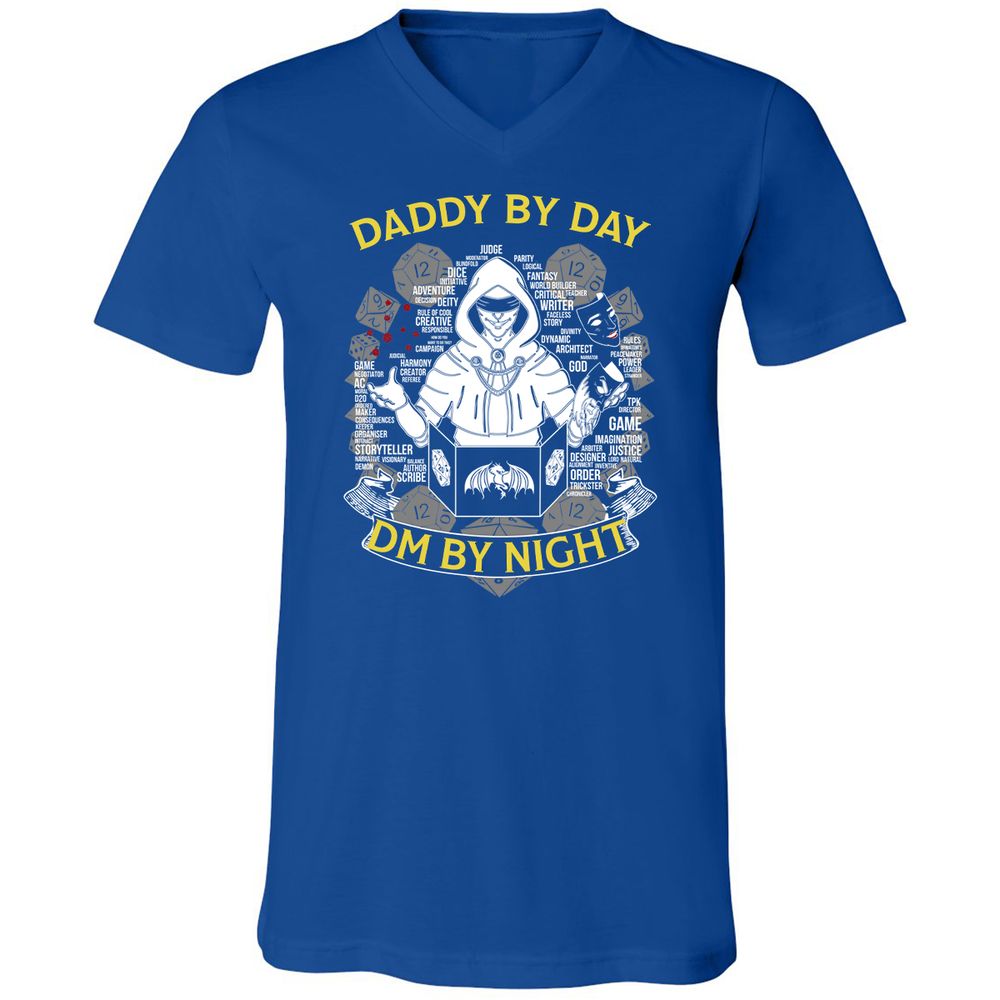 Unisex V-Neck T-Shirt - D7YNFGBF - True Royal - 4