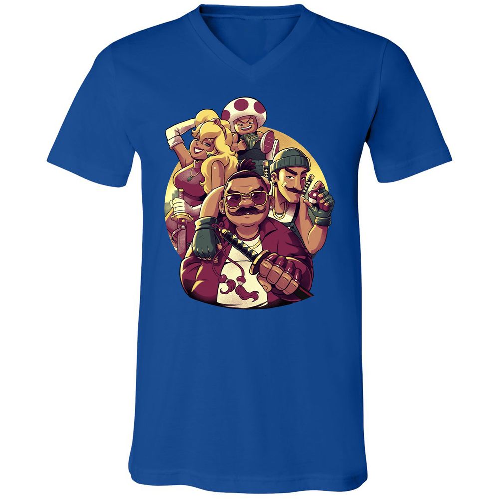Unisex V-Neck T-Shirt - 543TZYCJ - True Royal - 4
