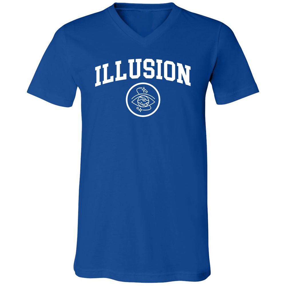 Unisex V-Neck T-Shirt - LVLZUA9Q - True Royal - 4
