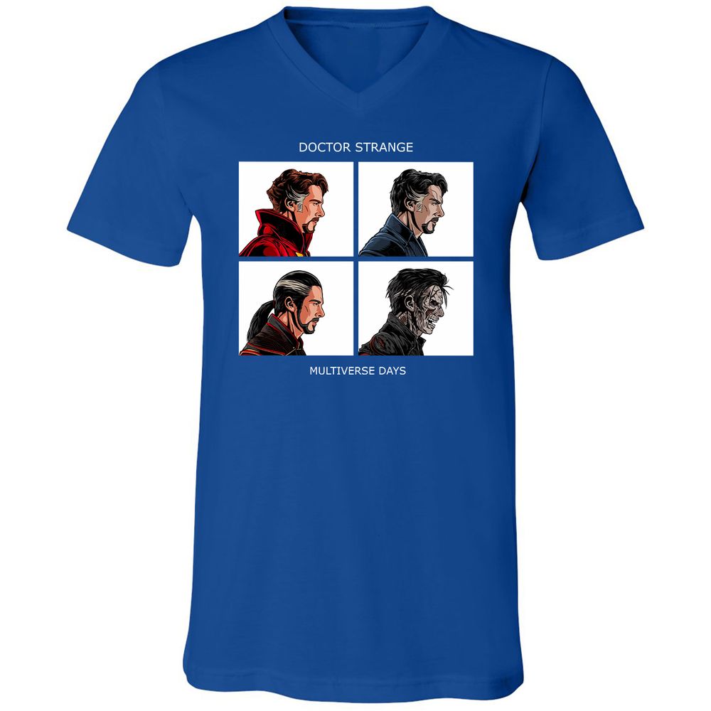 Unisex V-Neck T-Shirt - 87F8GCTJ - True Royal - 4