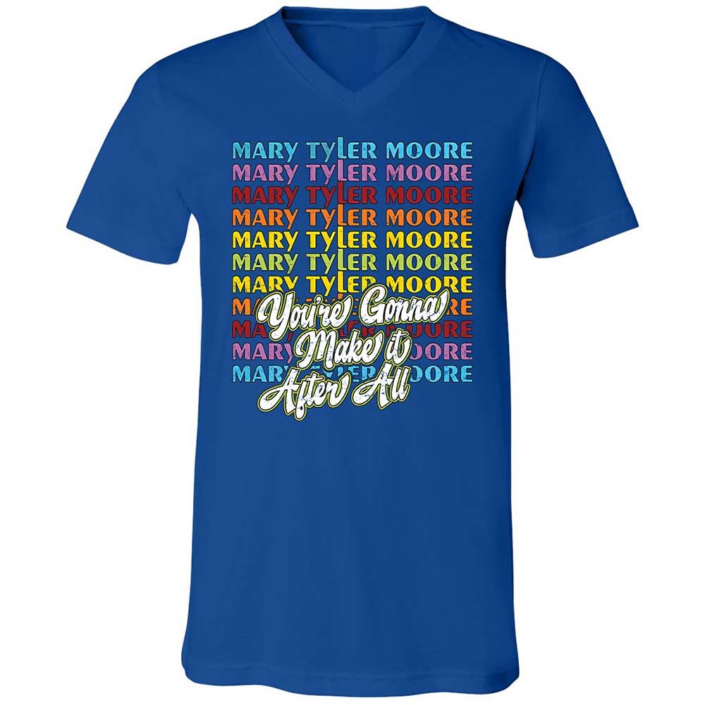Unisex V-Neck T-Shirt - 3LEQDC4J - True Royal - 4