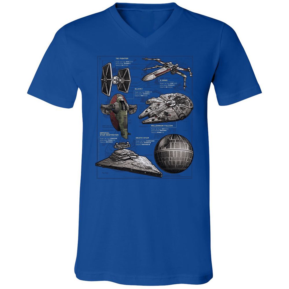 Unisex V-Neck T-Shirt - GXNBCA89 - True Royal - 4