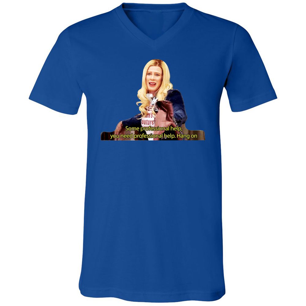 Unisex V-Neck T-Shirt - K3CV418E - True Royal - 4