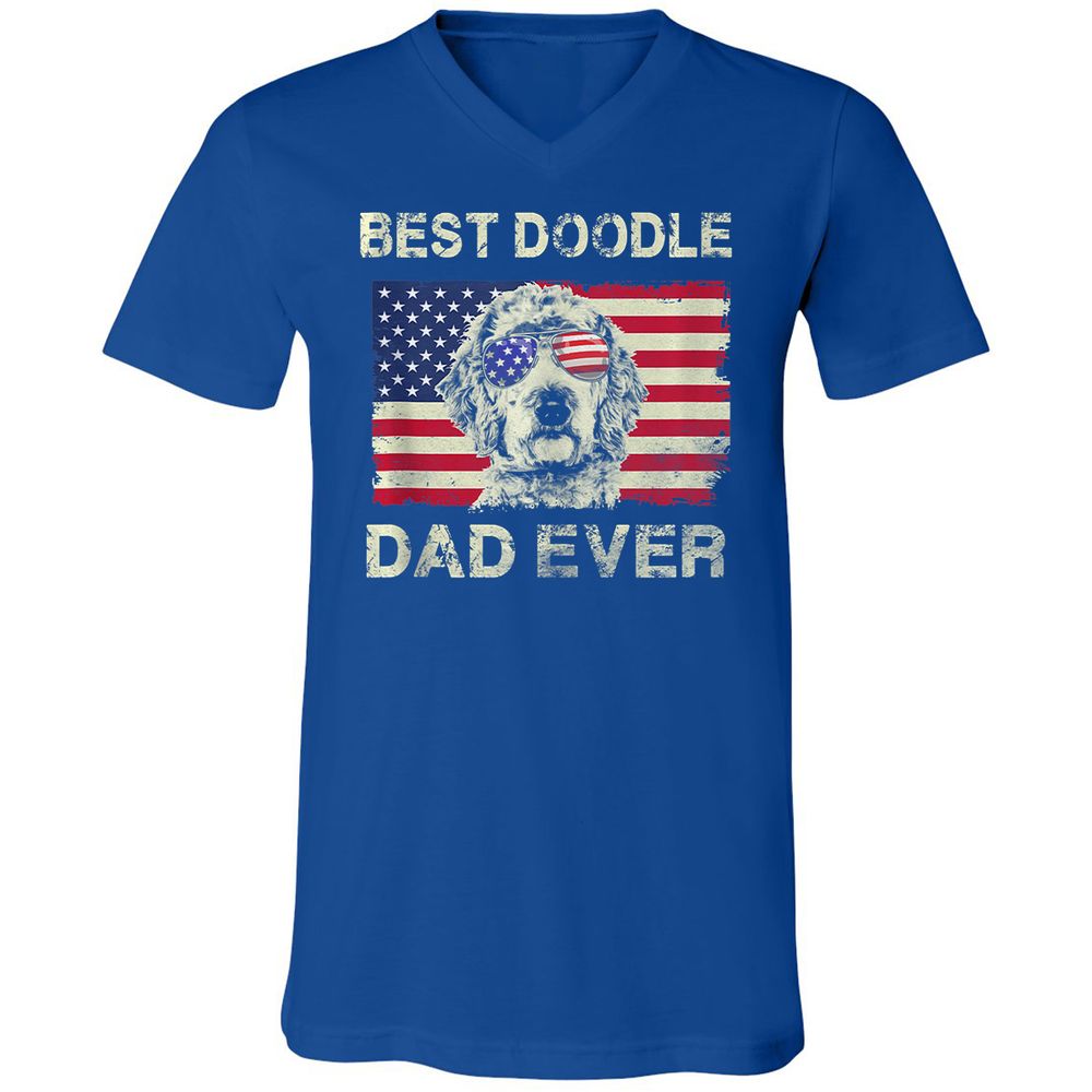 Unisex V-Neck T-Shirt - 8A1CEXNE - True Royal - 4