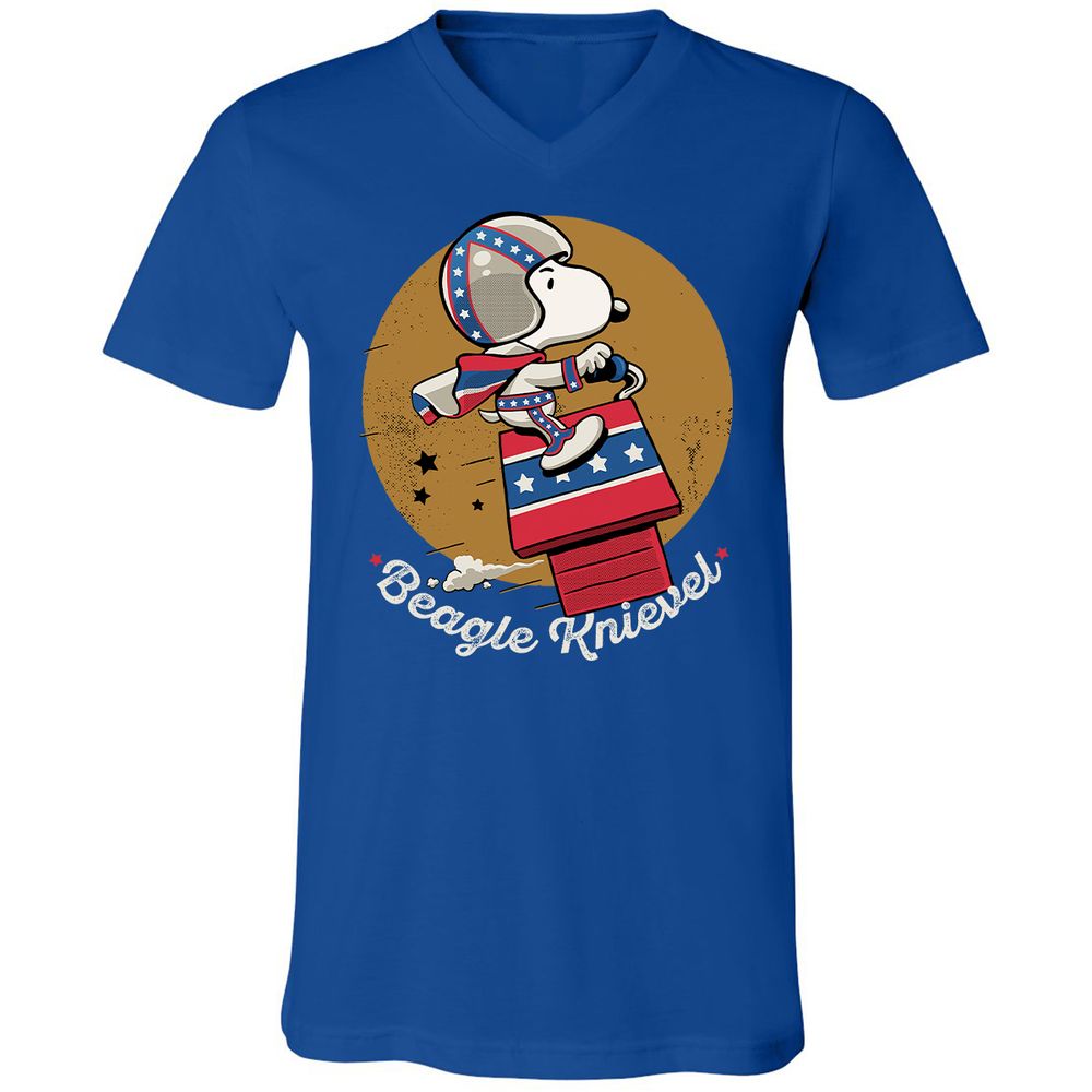 Unisex V-Neck T-Shirt - K614P9HG - True Royal - 4
