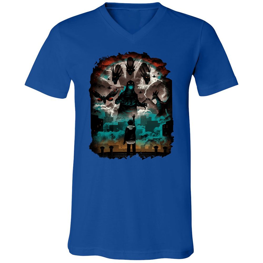 Unisex V-Neck T-Shirt - EYG1DP3Z - True Royal - 4