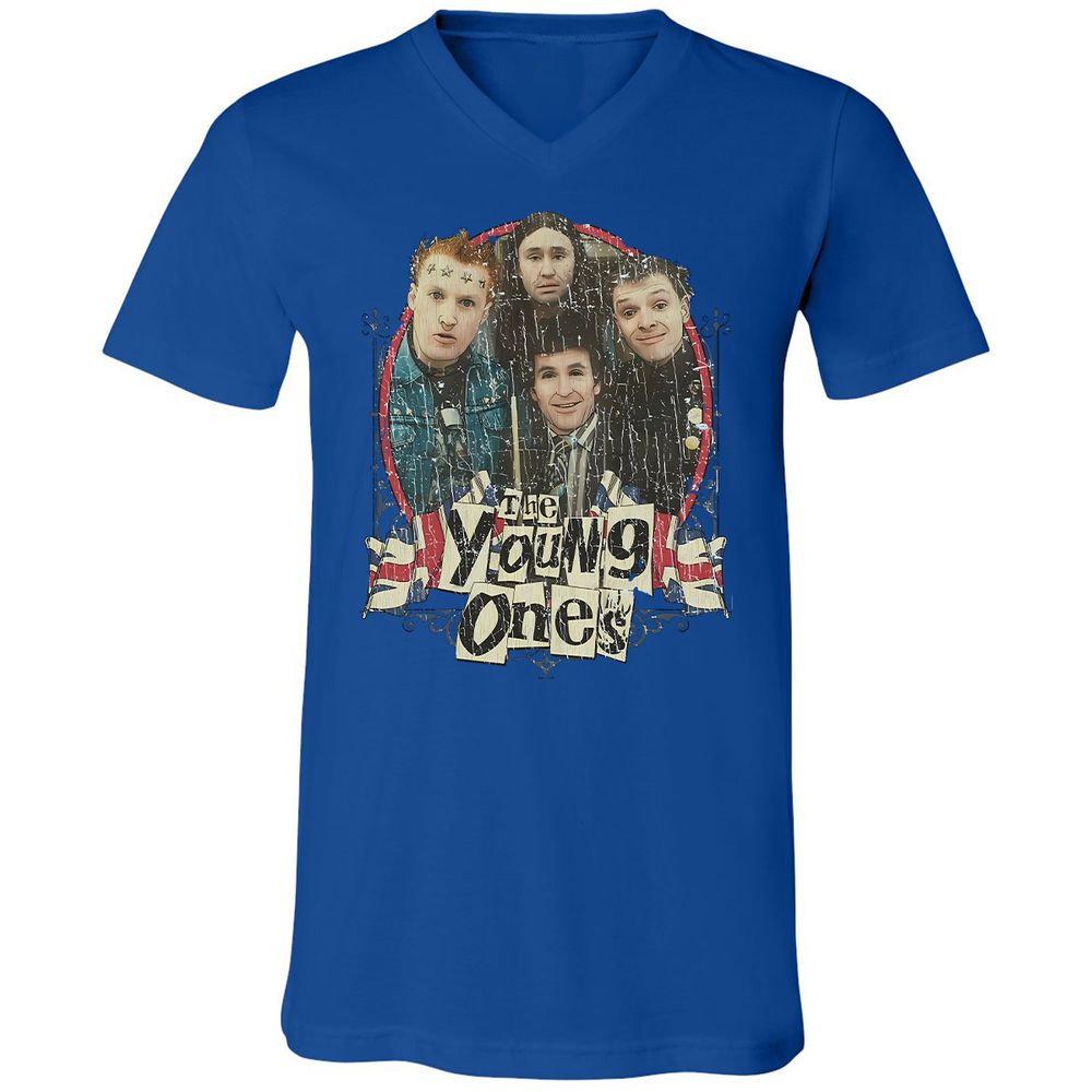 Unisex V-Neck T-Shirt - FBQXRT5H - True Royal - 4